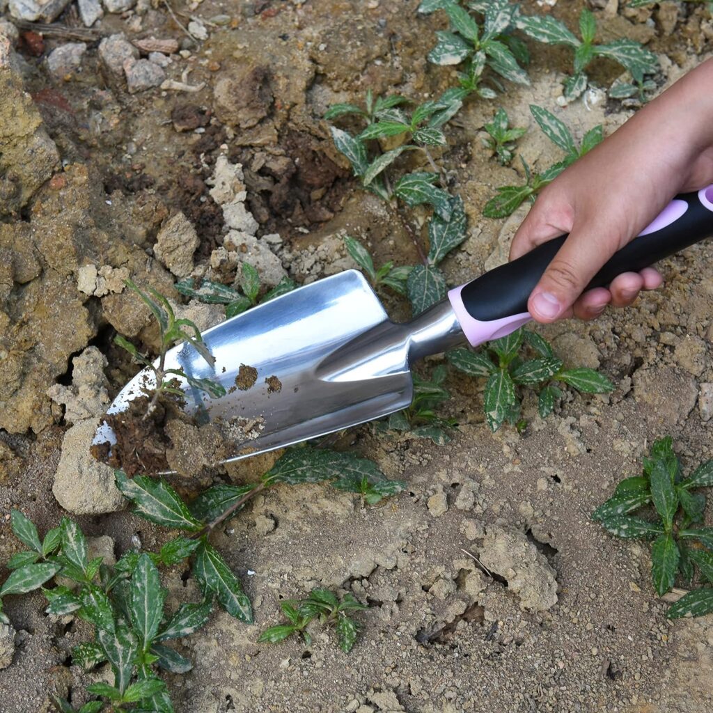 2WAYZ - Garden Tool Set - Heavy Duty 3-Piece Gardening Kit - Aluminum Alloy Spade Shovel, Transplant Hand Trowel, and Cultivator Rake - Ergonomic Non-Slip Rubber Grip - Ideal Garden Tools Gift