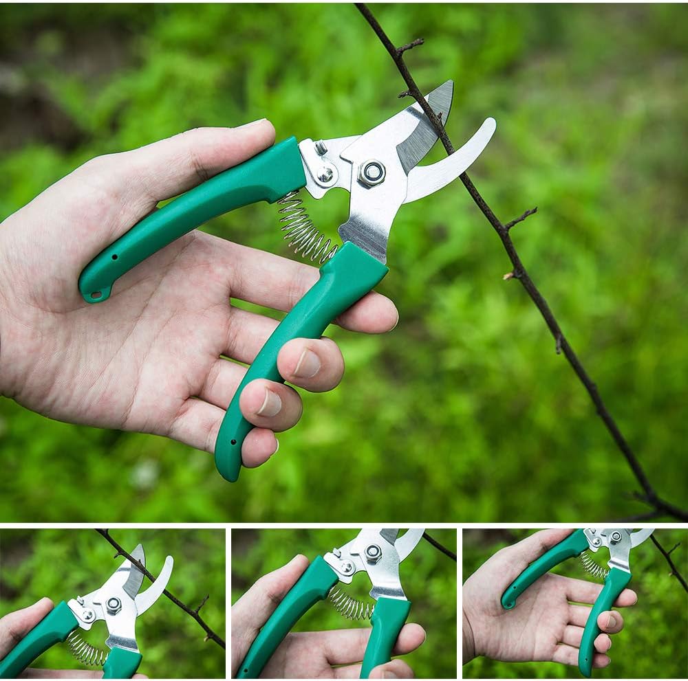 iCorer Garden Tool Set 10 Pieces,Gardening Kit with Duty Aluminum,Gardening Tools for Women Men… (Light Green)