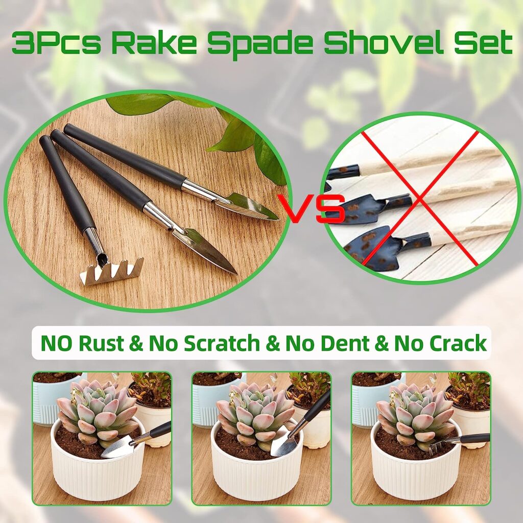 Succulent Tool Kit,54 Pcs Mini Garden Tools,Bonsai Tree Kit Plant Accessories Indoor Gardening Hand Tools with Repotting Mat, Succulent Kit for Plant Care,Gardening Gifts for Men  Women