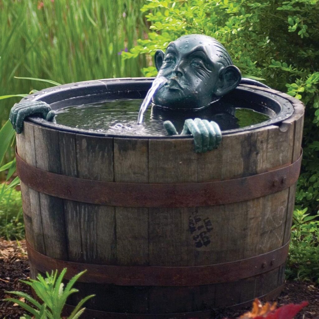 Aquascape 78315 Face and Hands Pond and Garden Water Fountain, Patina