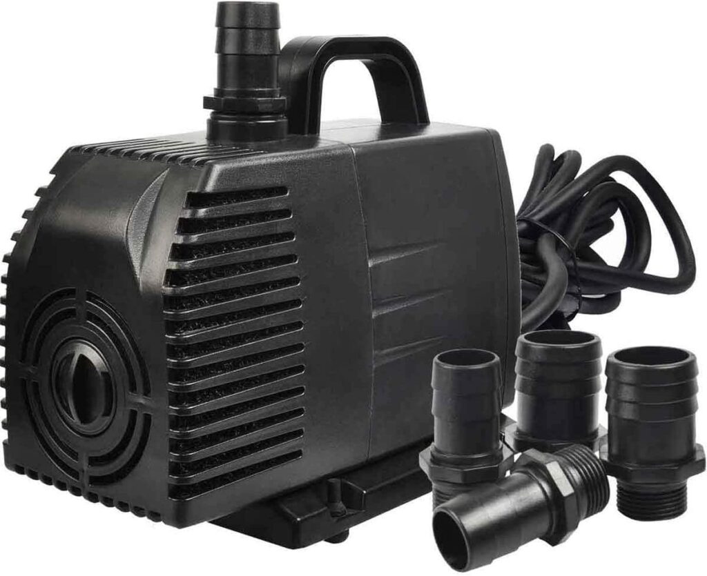 Aquascape AquaBasin 30 Fountain and Water Feature Basin for Landscape and Garden | 78223, Black  Simple Deluxe 1056GPH 276W Submersible Pump with 15 Cord, Water Pump for Fish Tank, Hydroponics