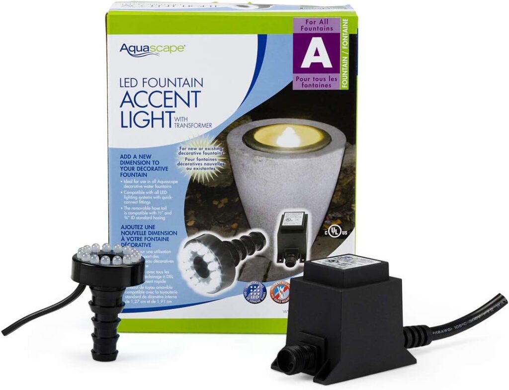 Aquascape AQSC LED Fountain Light with Transformer,Black